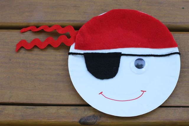 Paper Plate Pirate Face