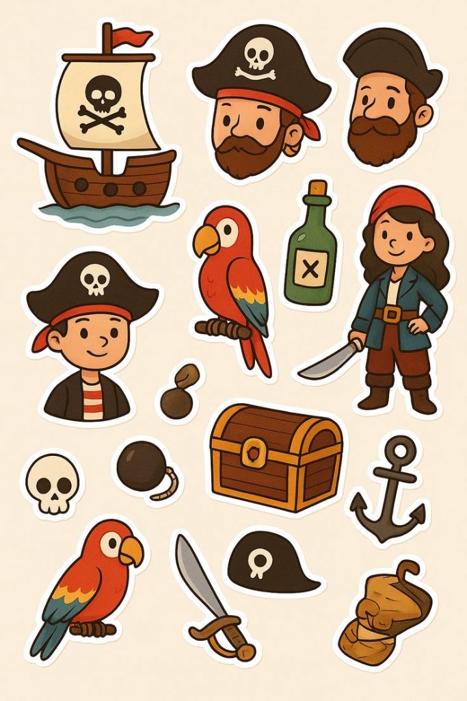 Pirate Sticker Scene