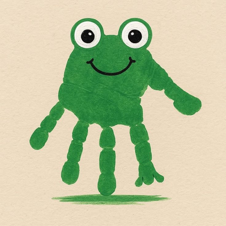 Frog Handprint Craft