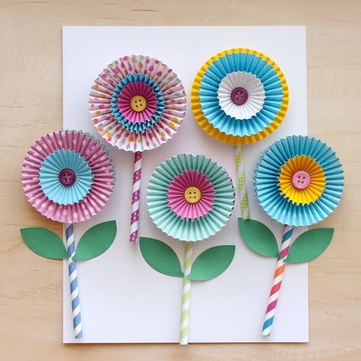 Accordion-Folded Paper Flowers