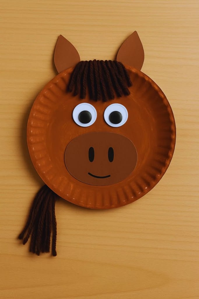 Paper Plate Horse Face