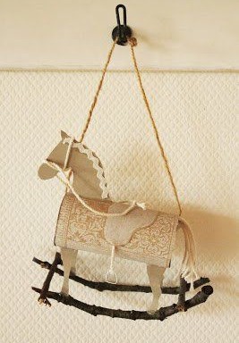 Paper Roll Horse Mobile
