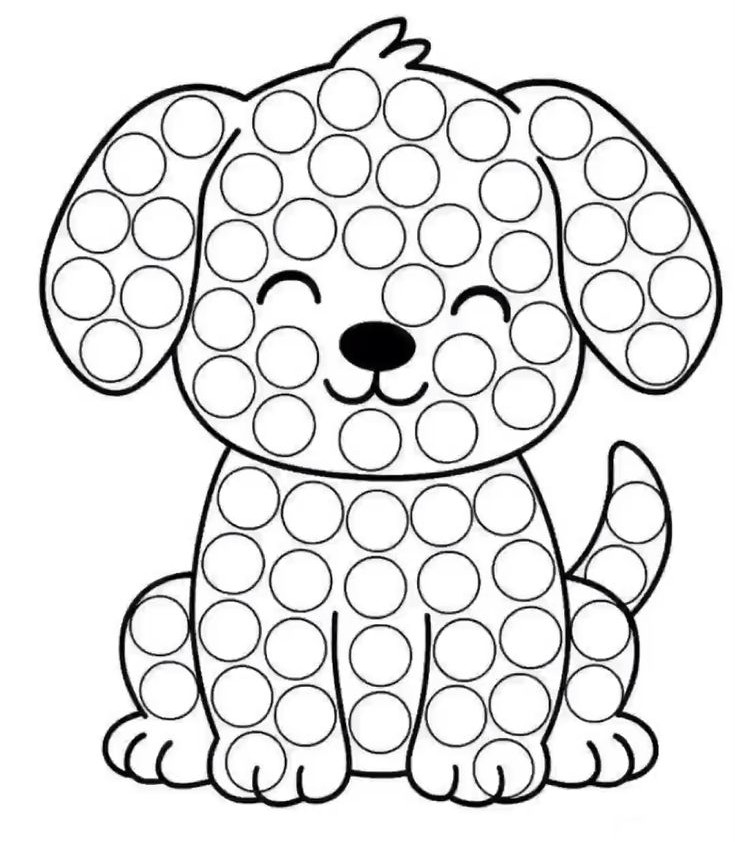 Dot Sticker Dog