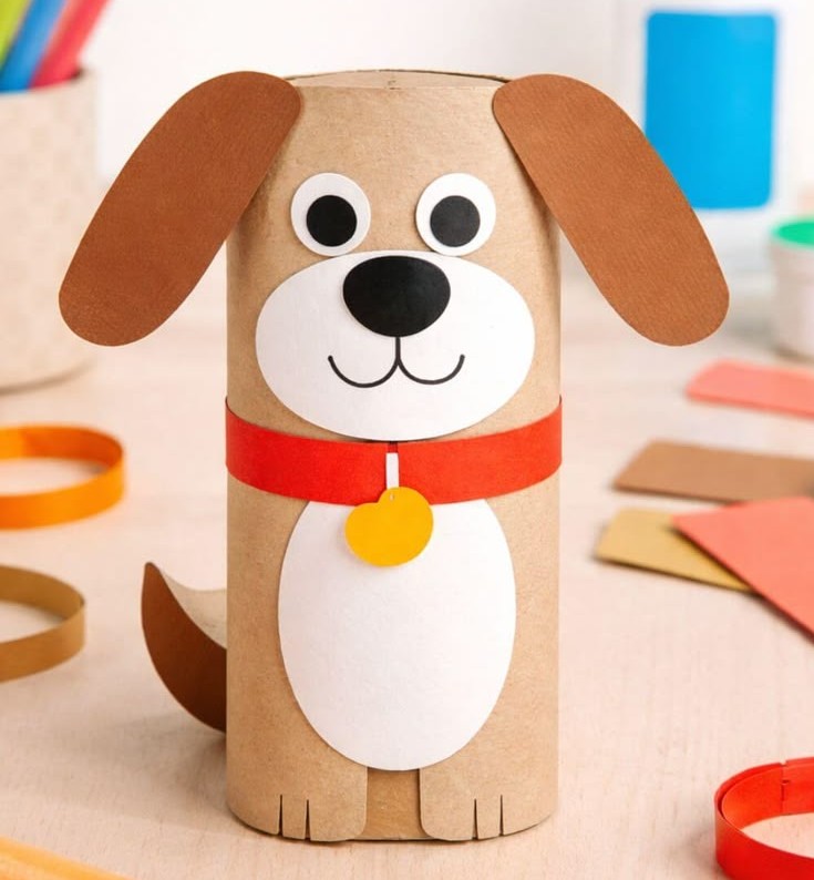 Toilet Paper Roll Dog