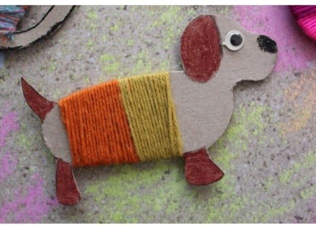 Yarn-Wrapped Dog