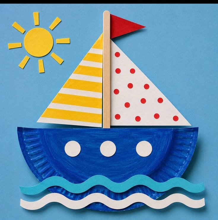 Paper Plate Sailboat