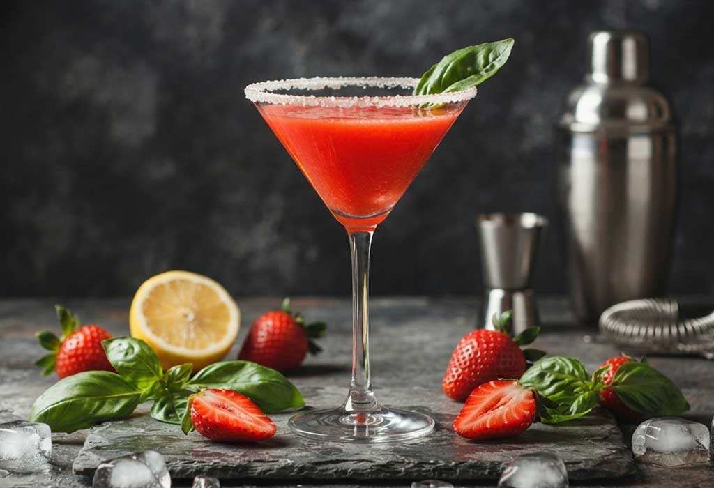 Strawberry Basil Fizz Strawberry Basil Fizz