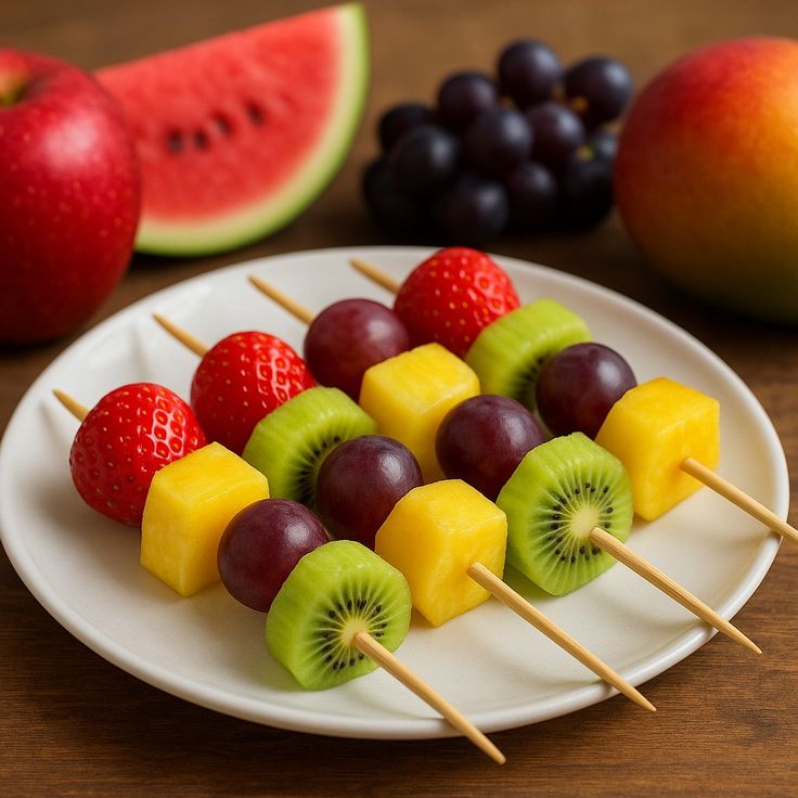 Fruit Kabob Footballs