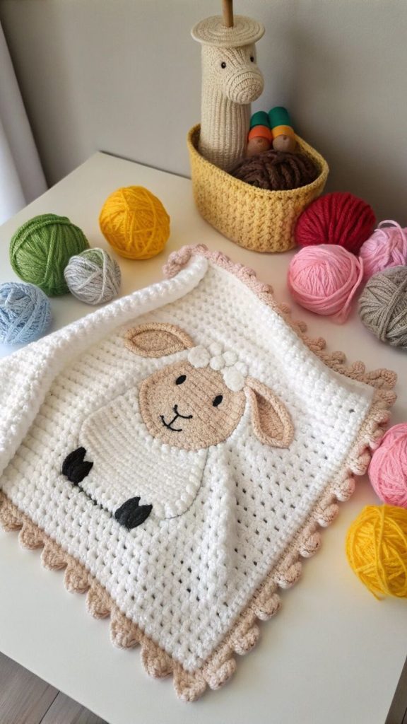 Crocheted blanket
