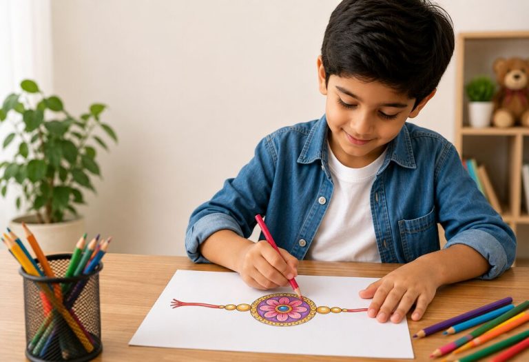 How to Draw a Rakhi: 10 Easy Steps for Kids