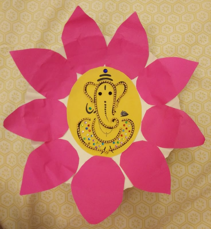Paper-Plate Ganesha Wall Hanging