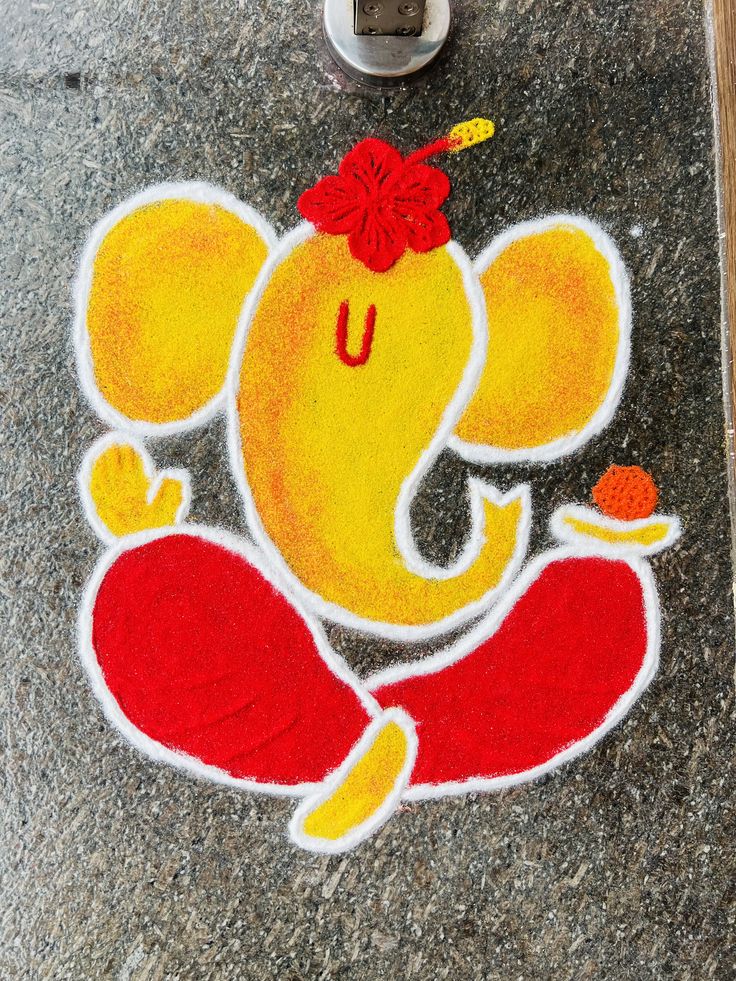 Ganesha-Themed Rangoli