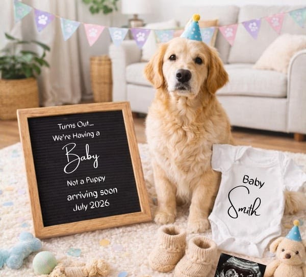 Chalkboard Sign Beside Your Dog