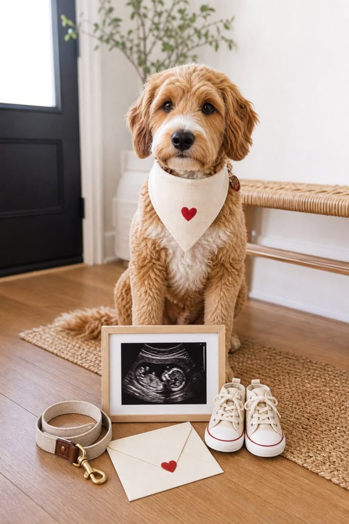 Dog Photo With Baby Scan Frame