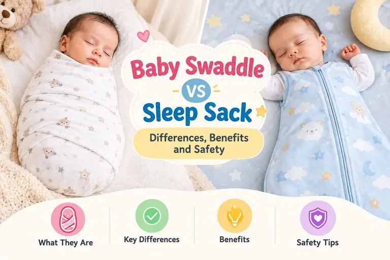 Baby Swaddle vs Sleep Sack: Differences, Benefits and Safety