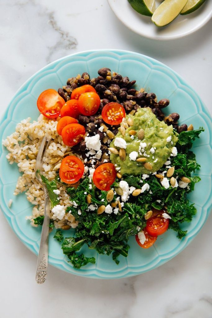 feta cheese in burrito bowls