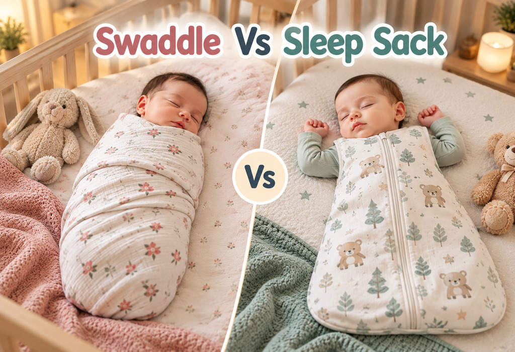 Swaddle vs Sleep Sack: Differences, Benefits, and Safety