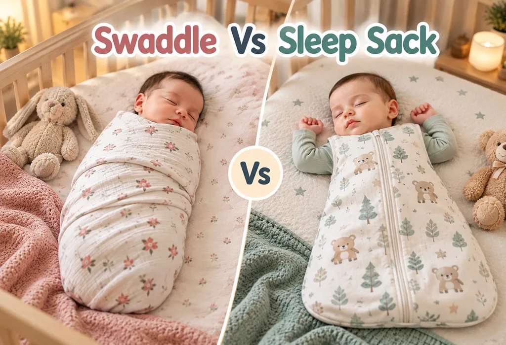 Swaddle vs Sleep Sack: Differences, Benefits, and Safety Swaddle vs Sleep Sack: Differences, Benefits, and Safety