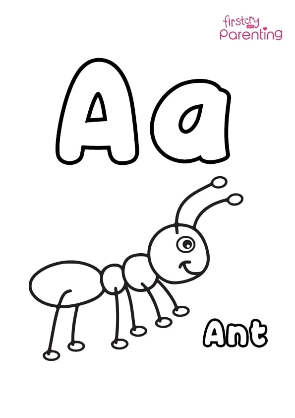 A For Ant Coloring Page