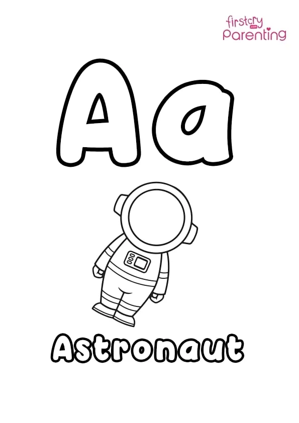 A For Astronaut Coloring Page