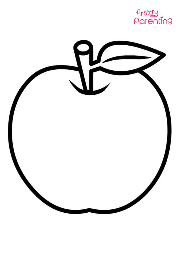 Coloring Page Of An Apple Home Design Ideas
