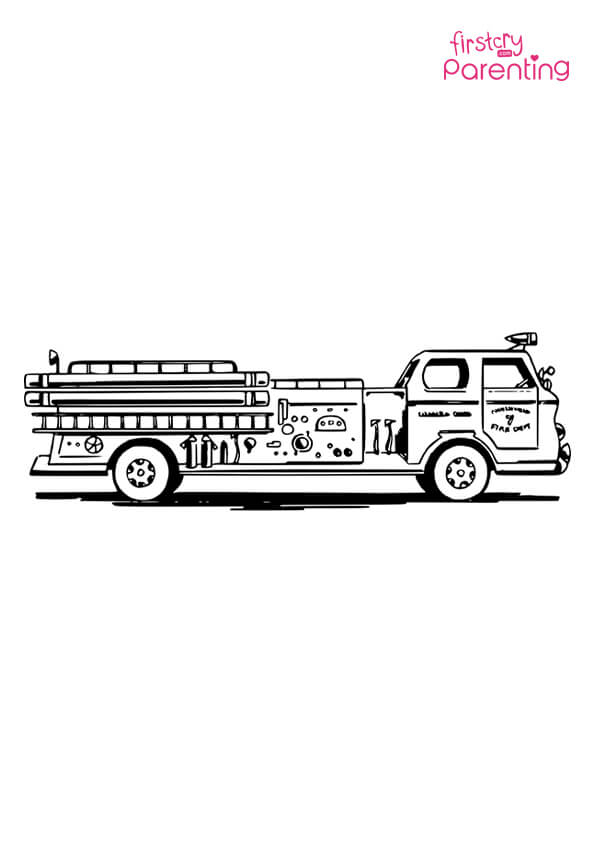 coloring pages fire truck for kids printable