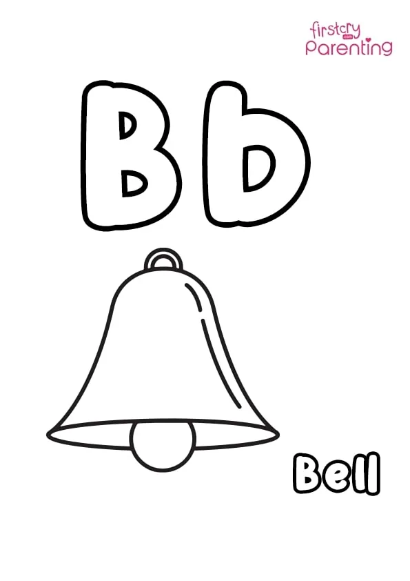 B For Bell Coloring Page Colouring Pages