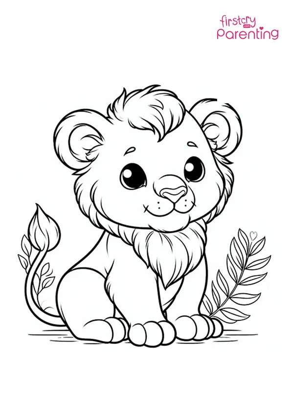 Baby Lion Coloring Page Colouring Pages