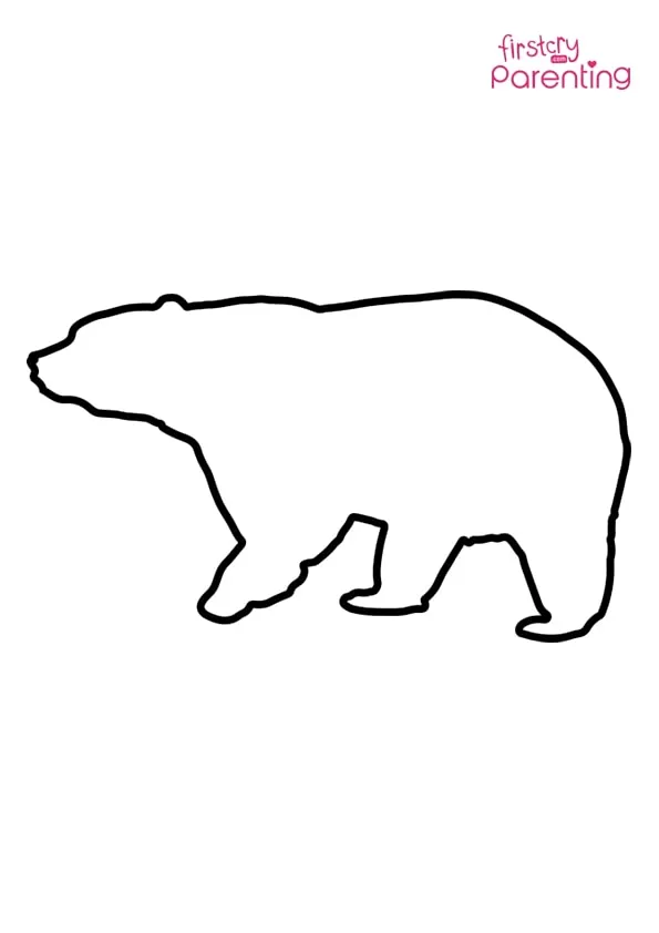 Bear Outline Coloring Page Colouring Pages