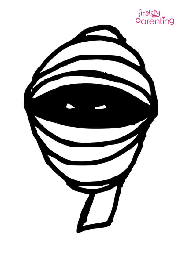 Black Cartoon Head Ninja White Coloring Page Colouring Pages