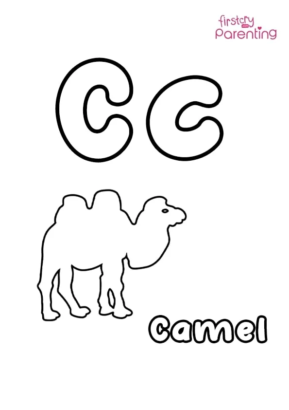 C For Camel Coloring Page