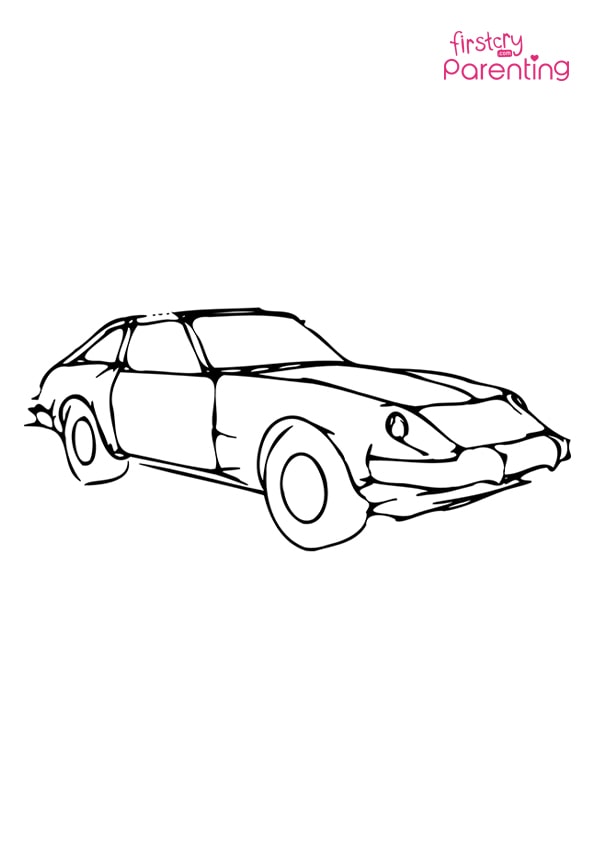 Car Bragger Fast Wheels Coloring Page