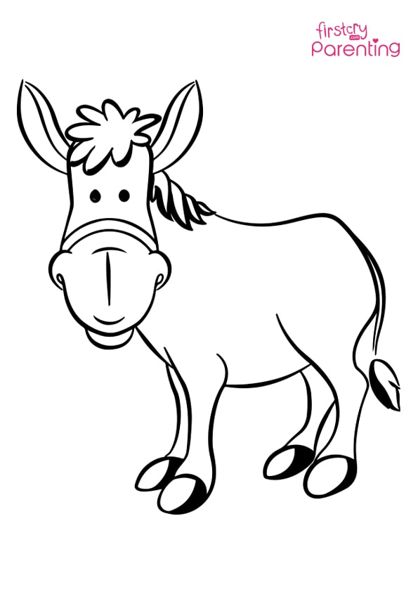 donkey-outline-coloring-page-for-kids-firstcry-parenting