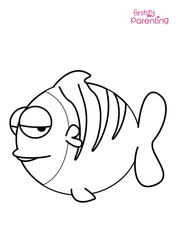 Cartoon Fish Coloring Page