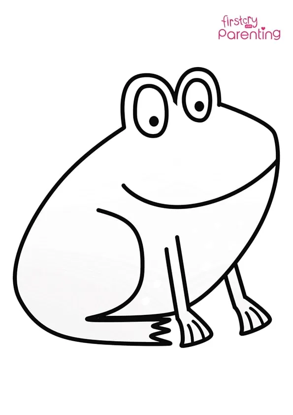 Cartoon Frog Looking At Side Coloring Page Cartoon Frog Looking At Side Coloring Page