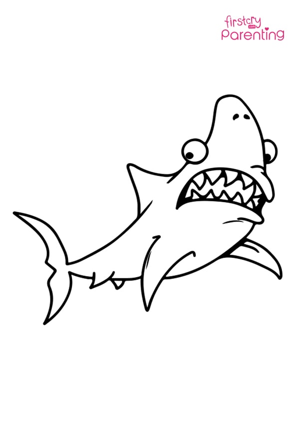 ocean shark coloring pages