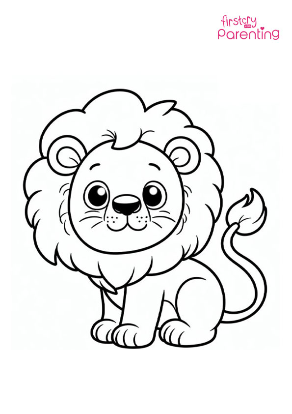 Cartoon Lion Coloring Page
