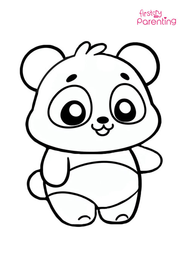 Cartoon Panda Coloring Page