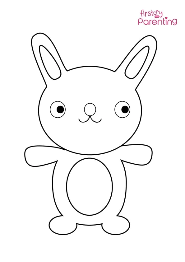 Cartoon Rabbit Coloring Page Colouring Pages