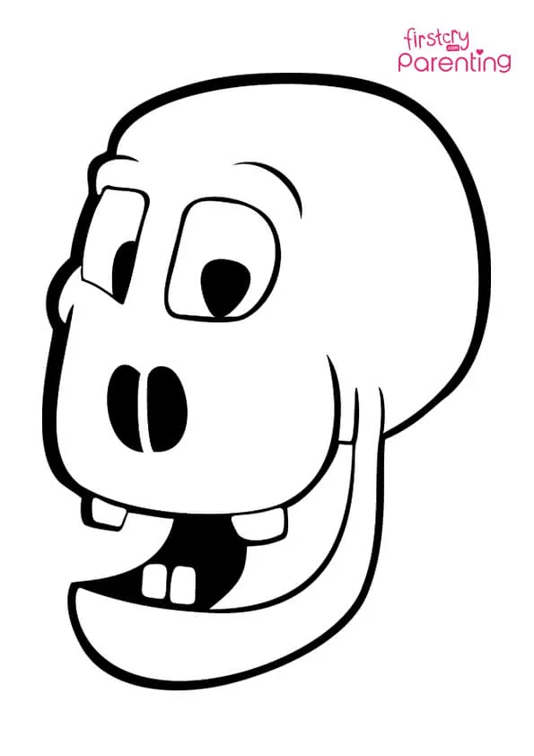 Cartoon Skeleton Coloring Page Colouring Pages