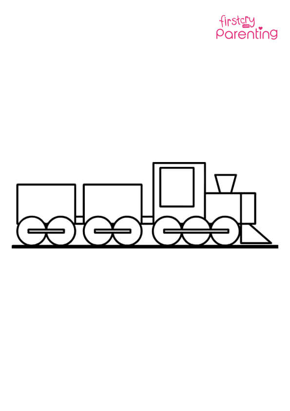 Easy Printable Train Coloring Pages for Kids