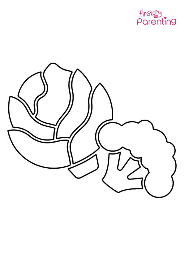 Cauliflower And Cabbage Coloring Page