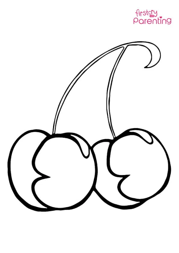 Cherries Coloring Page Colouring Pages