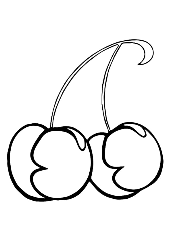 Cherries Colouring Pages
