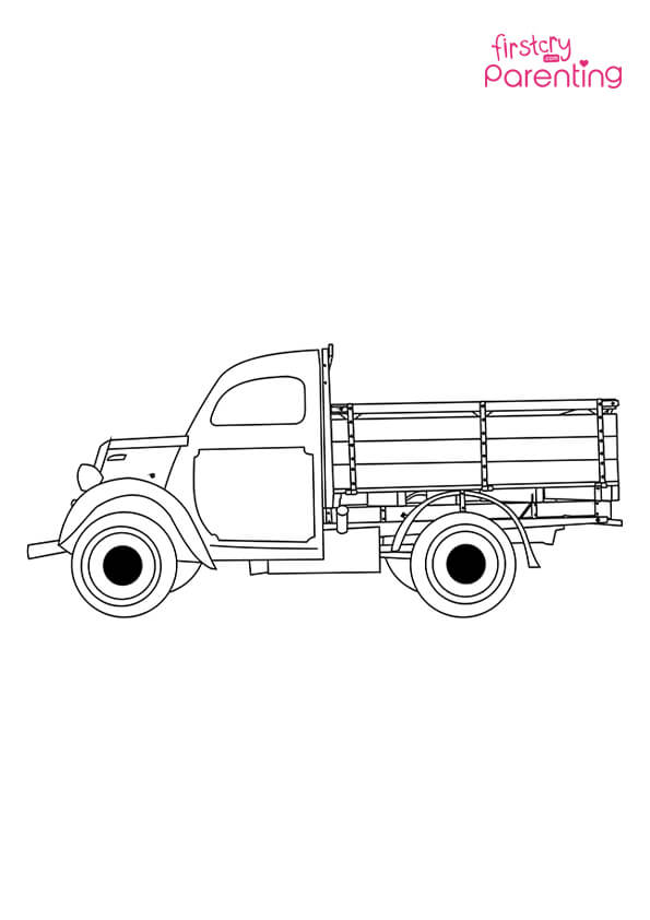 easy printable truck coloring pages for kids