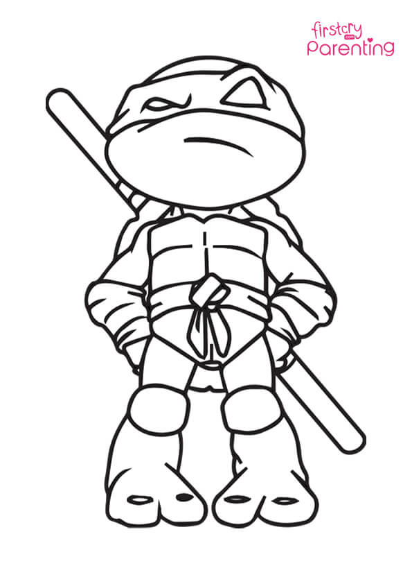 Ninja Standing coloring page  Free Printable Coloring Pages