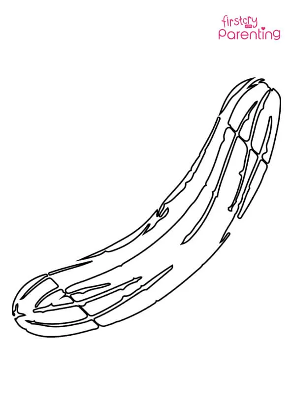 Cucumber Outline Coloring Page Cucumber Outline Coloring Page