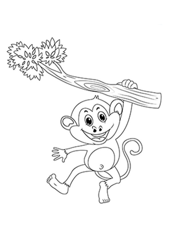 Curious George Colouring Pages