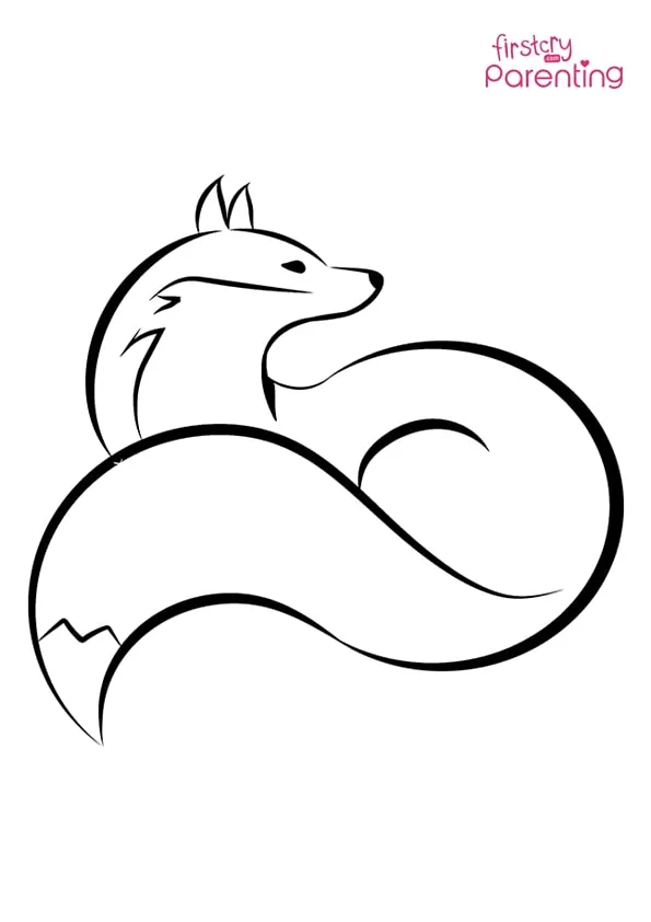 Curled Fox Coloring Page Colouring Pages Curled Fox Coloring Page Colouring Pages