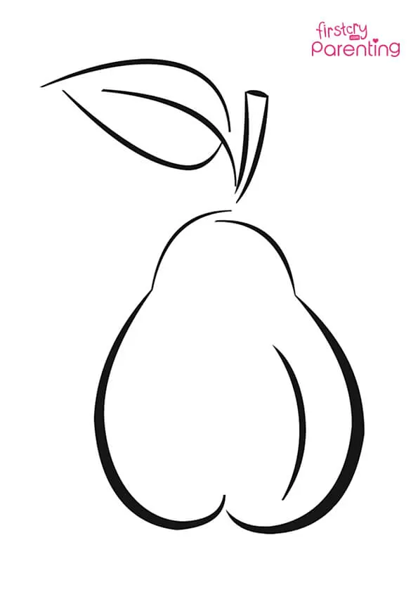Cute & Easy Pears Coloring Page